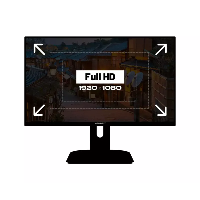 JAPANNEXT JN-I238FHD200F datora monitors 60,5 cm (23,8 collas) 1920 x 1080 pikseļi Full HD LCD melns