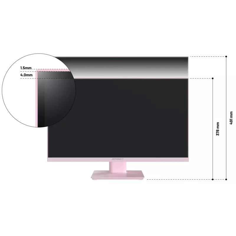 JAPANNEXT JN-I238FHD120F-HSP-PK datora monitors 60,5 cm (23,8 collas) 1920 x 1080 pikseļi Full HD LCD Rozā