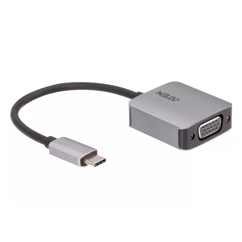 ATEN USB-C uz VGA adapteris, USB Type-C, VGA (D-Sub), vīrišķais, sievišķais, taisns, taisns