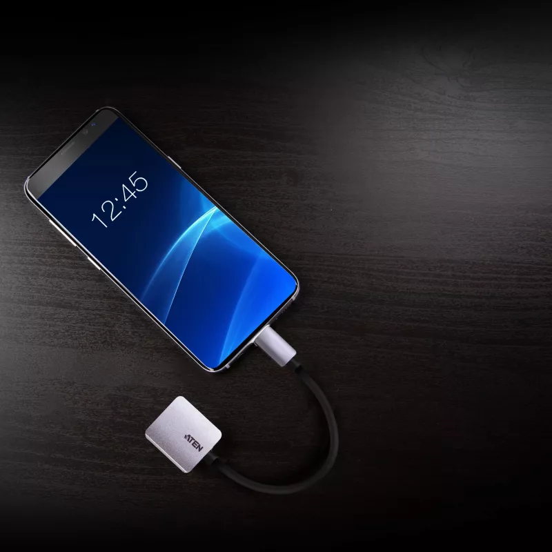 ATEN USB-C uz VGA adapteris, USB Type-C, VGA (D-Sub), vīrišķais, sievišķais, taisns, taisns