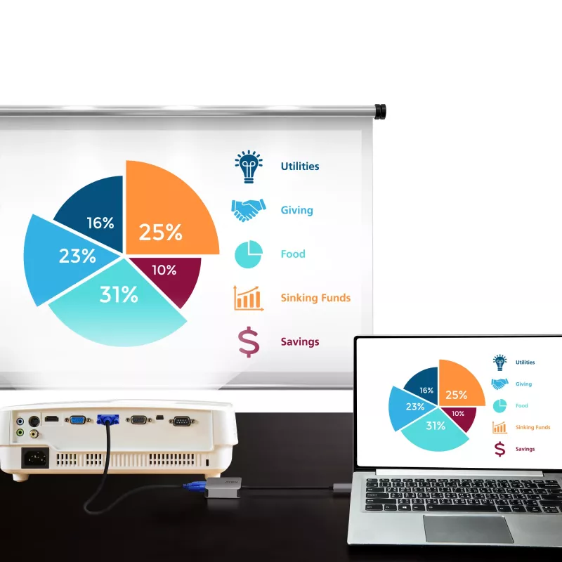 ATEN USB-C uz VGA adapteris, USB Type-C, VGA (D-Sub), vīrišķais, sievišķais, taisns, taisns