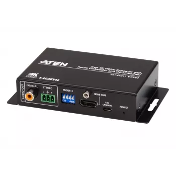 ATEN True 4K HDMI retranslators ar audio iegulšanas un atgulšanas funkcijām