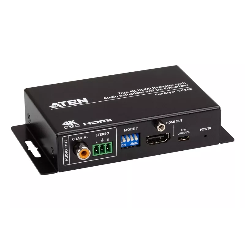 ATEN True 4K HDMI retranslators ar audio iegulšanas un atgulšanas funkcijām