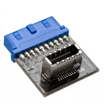 Kabeļa pārveidotājs Akasa AK-CBUB51-BK USB 3.0 19-pin uz USB 3.1 A zils