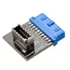 Kabeļa pārveidotājs Akasa AK-CBUB51-BK USB 3.0 19-pin uz USB 3.1 A zils