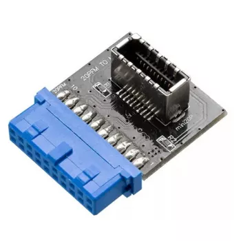 Kabeļa pārveidotājs Akasa AK-CBUB51-BK USB 3.0 19-pin uz USB 3.1 A zils