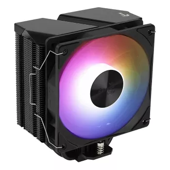 Gaisa dzesētājs AEROCOOL Rime 4 120 mm ventilators ar hidraulisko gultni, 4 siltuma caurules, TDP 230 W, melns