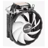 Gaisa dzesētājs AEROCOOL Rave 3 FRGB 120 mm Melns Balts — 4 siltuma caurules, ARGB, hidrauliskais gultnis, 1800 RPM