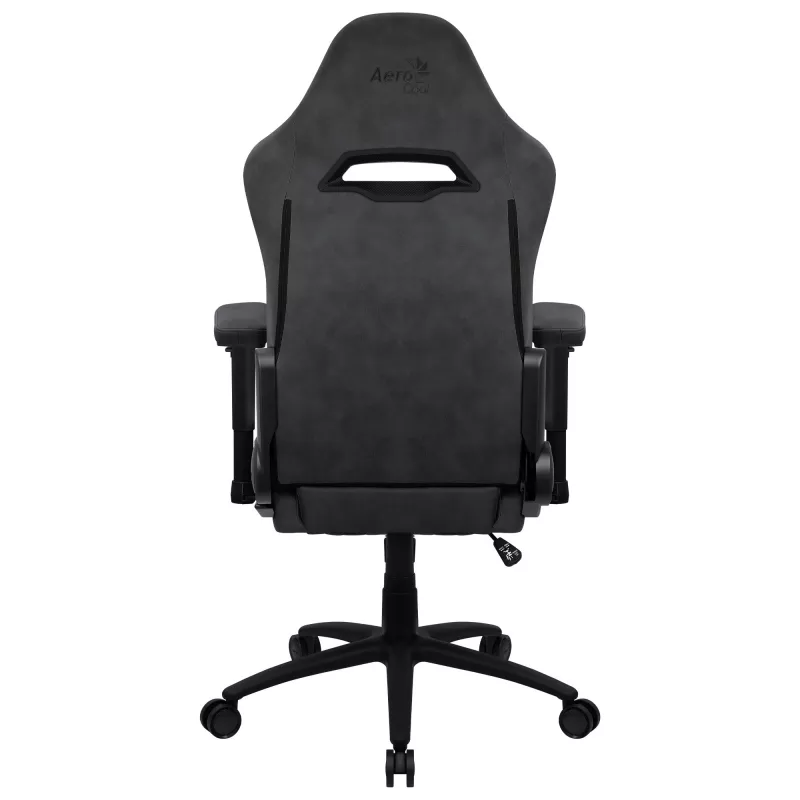 Universāla spēļu krēsls AEROCOOL ROYALSLATEGR — polsterēts sēdeklis, pelēks, tērauda rāmis, maksimālā lietotāja svars 150 kg