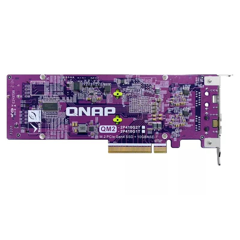 QNAP Card QM2 saskarnes kartes/adapteris Iekšējais PCIe, RJ-45