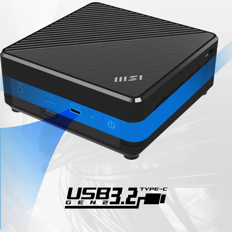 MSI Cubi N ADL-006DE Intel® N N200 4 GB DDR4-SDRAM 128 GB SSD Windows 11 Pro Mini PC Melns