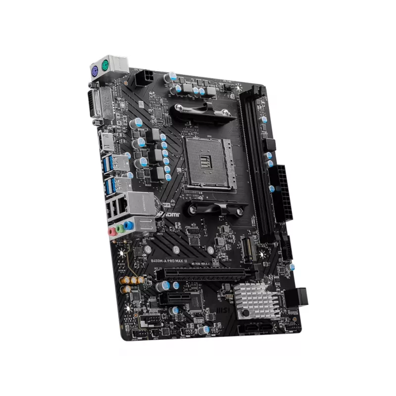 MSI B450M-A PRO MAX II mātesplate AMD B450 Socket AM4 micro ATX