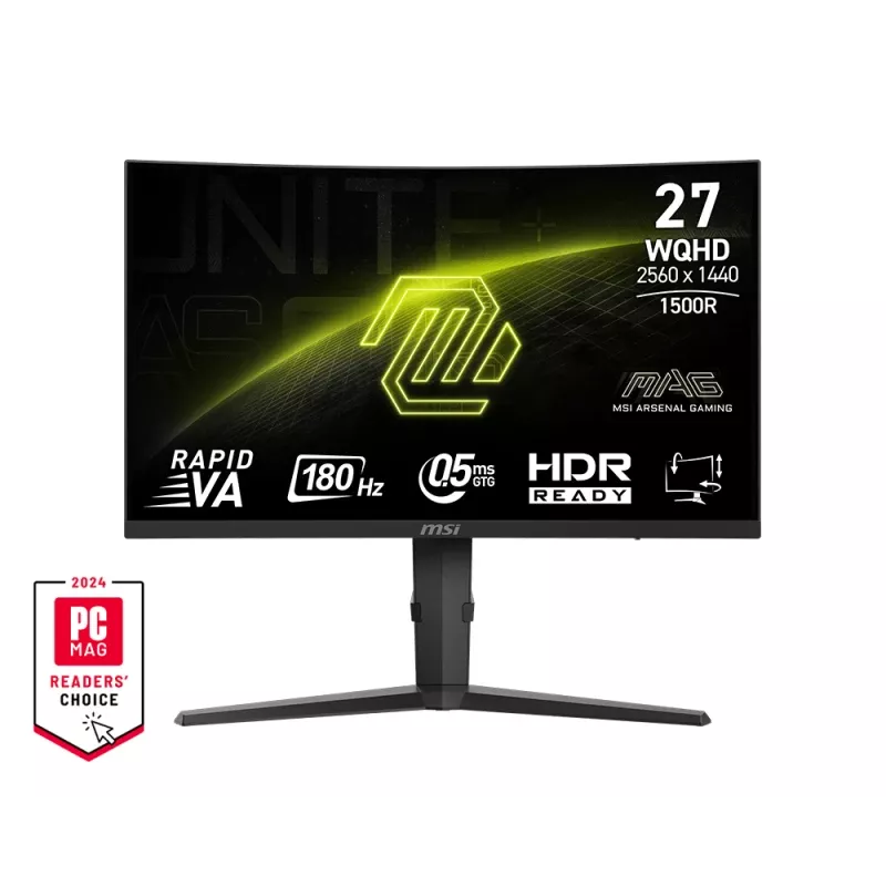 MSI MAG 275CQPFDE datora monitors 68,6 cm (27 collas) 2560 x 1440 pikseļi Wide Quad HD LCD melns