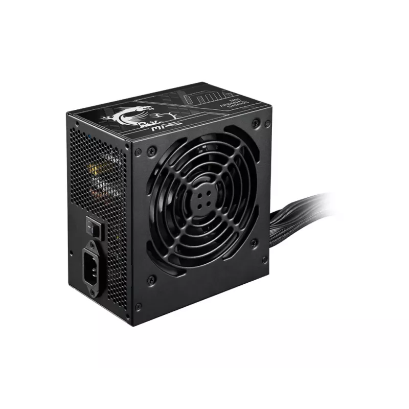 Barošanas bloks MSI MAG A750BN PCIE5 II 750 W, 24‑kontaktu ATX, nemodulārs, 80 PLUS Bronze, 120 mm ventilators, melns