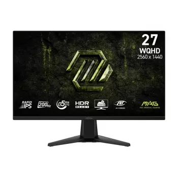 Datora monitors MSI MAG 275QF E20 — 27 collas (68,6 cm), 2560×1440 WQHD, Rapid IPS, 0,5 ms, VESA, melns