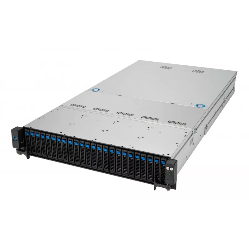 Plauktu serveris ASUS RS520A-E12-RS24U Socket SP5, AMD EPYC 9004, 1 CPU, 24x DDR5 DIMM, maks. 6,14 TB, 2U, 26x 2,5 collu nodalījumi, 1600 W barošanas bloks