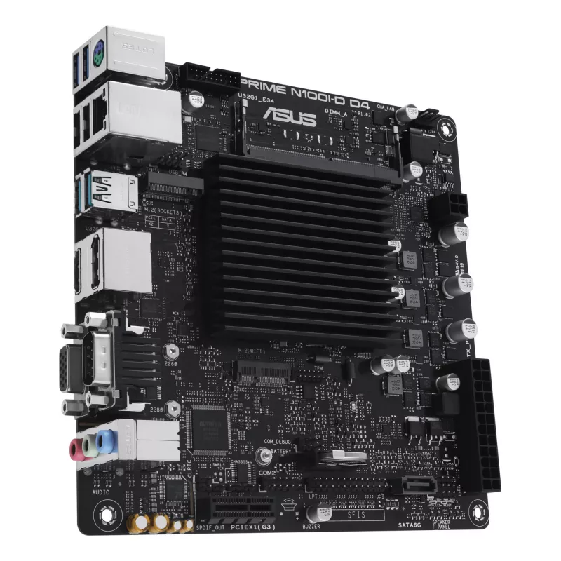 Mātesplate ASUS PRIME N100I-D D4, Intel mikroshēmojums, NA ligzda, mini ITX