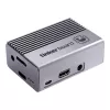 Datorkorpuss ASUS Tinker Fanless — alumīnija, sudraba, pasīvi dzesējams korpuss