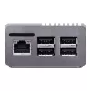 Datorkorpuss ASUS Tinker Fanless — alumīnija, sudraba, pasīvi dzesējams korpuss