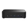Mini PC barebone ASUS NUC 14 Essential RNUC14MNK1500002 Melns — Intel N150, 4 kodoli, DDR5 SO‑DIMM, M.2 līdz 2 TB, Wi‑Fi 6E, 2.5GbE