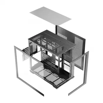 Datorkorpuss Darkflash C280 (melns) — mid-tower ATX saderīgs, priekšējais sieta panelis