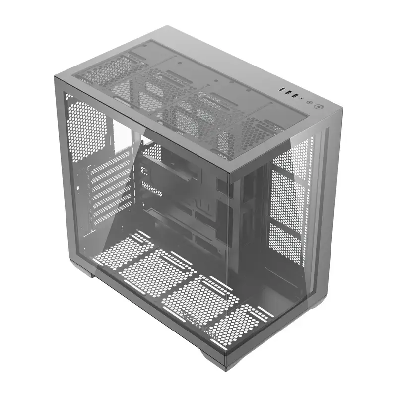 Datorkorpuss Darkflash C280 (melns) — mid-tower ATX saderīgs, priekšējais sieta panelis