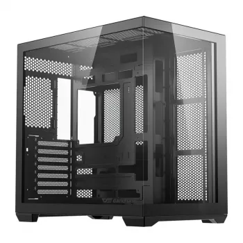Datorkorpuss Darkflash C280 (melns) — mid-tower ATX saderīgs, priekšējais sieta panelis