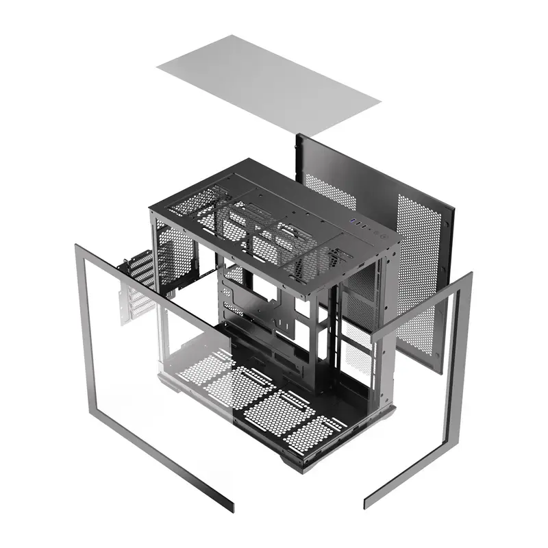 Datora korpuss Darkflash C280 (melns) ar 7 iepriekš uzstādītiem ventilatoriem