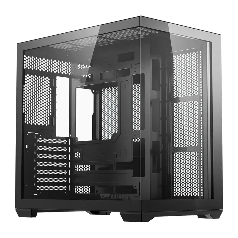 Datora korpuss Darkflash C280 (melns) ar 7 iepriekš uzstādītiem ventilatoriem