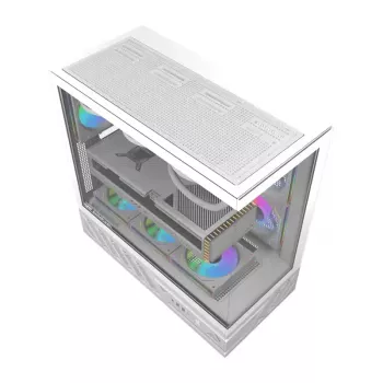 Datorkorpuss Darkflash DS950 (balts) ar 6 iepriekš uzstādītiem ventilatoriem