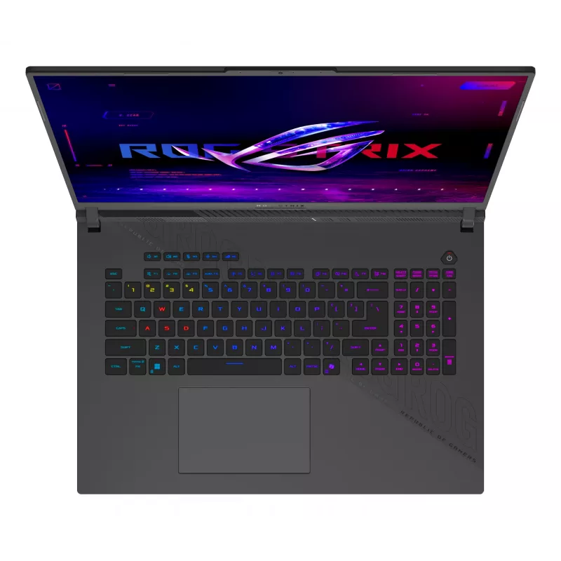 ASUS ROG Strix G18 G814PP-S8014W AMD Ryzen™ 9 8940HX klēpjdators 45,7 cm (18 collas) WUXGA 32 GB DDR5-SDRAM 1 TB SSD NVIDIA GeForce RTX 5070 Wi-Fi 6E (802.11ax) Windows 11 Home vācu melna, pelēka