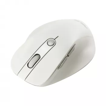 Bezvadu pele labročiem ASUS MD105 MK-WH — RF + Bluetooth, 2400 DPI, ritenītis, baterija, bēša