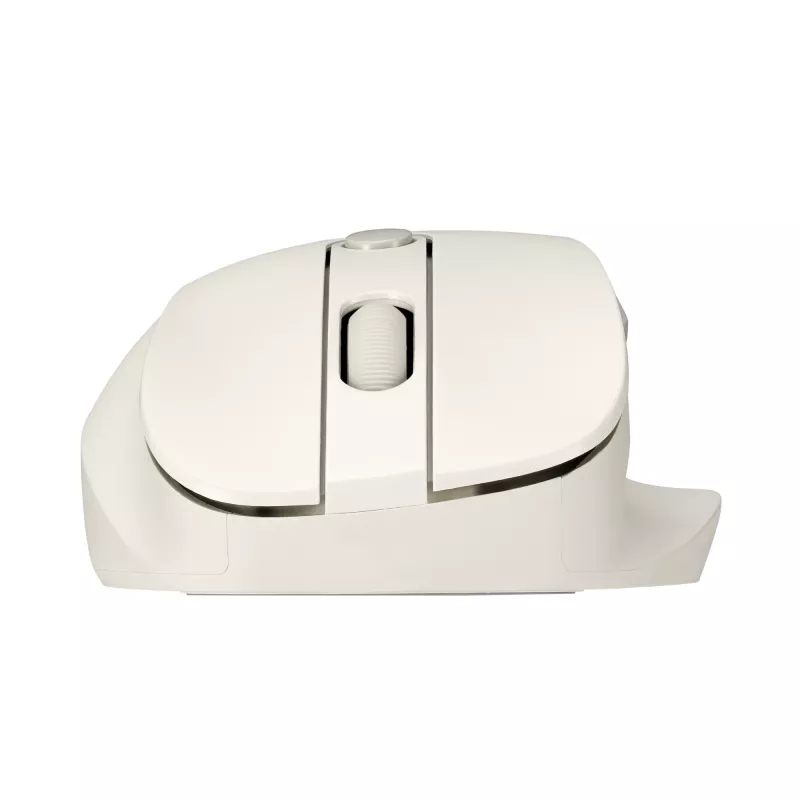 Bezvadu pele labročiem ASUS MD105 MK-WH — RF + Bluetooth, 2400 DPI, ritenītis, baterija, bēša