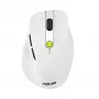 Pele ASUS MD105 /VT-GN — labās rokas RF bezvadu + Bluetooth, 2400 DPI, ritināšanas ritenis, darbināma ar baterijām, balta/zaļa