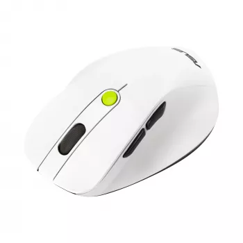 Pele ASUS MD105 /VT-GN — labās rokas RF bezvadu + Bluetooth, 2400 DPI, ritināšanas ritenis, darbināma ar baterijām, balta/zaļa