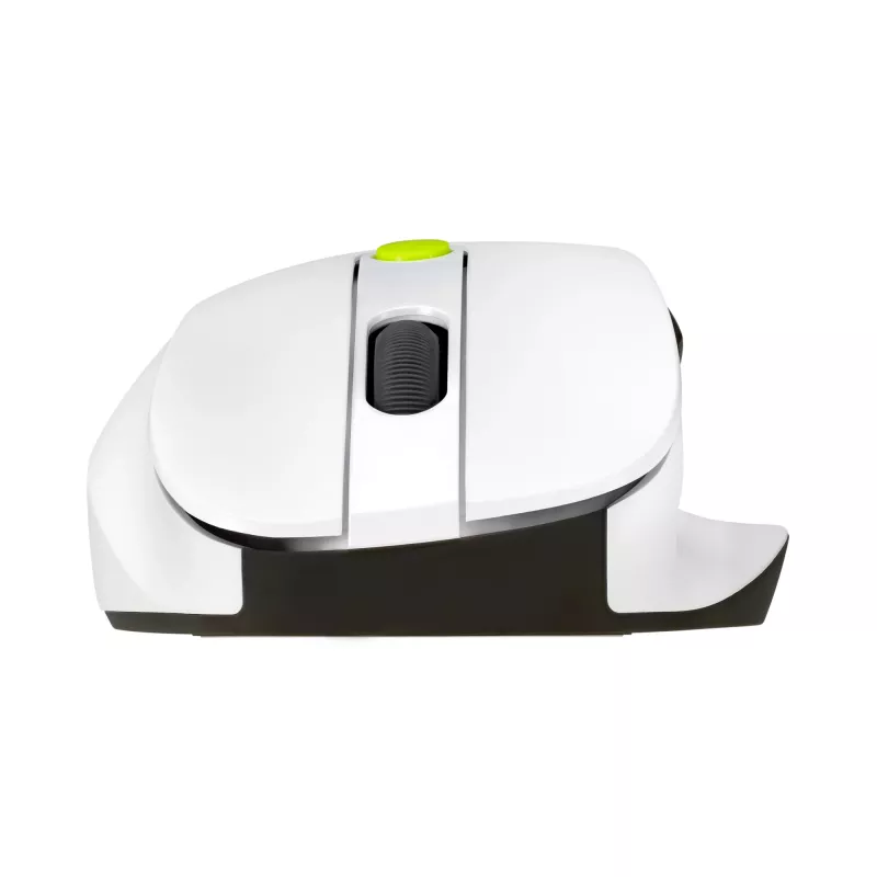 Pele ASUS MD105 /VT-GN — labās rokas RF bezvadu + Bluetooth, 2400 DPI, ritināšanas ritenis, darbināma ar baterijām, balta/zaļa