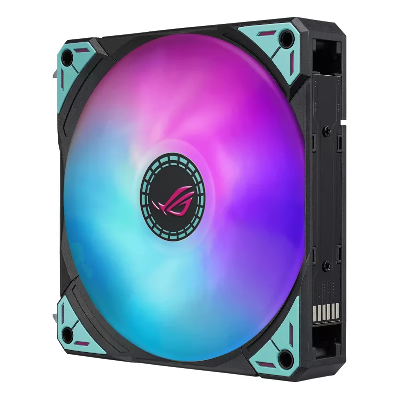 ASUS ROG RYUO IV 360 ARGB Hatsune Miku Edition Procesora universāls šķidruma dzesētājs 12 cm Melns, Tirkīzzils