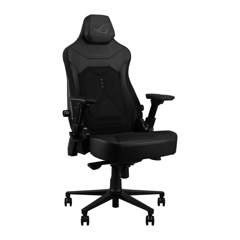 Universāls spēļu krēsls Asus ROG Courser Core — polsterēts sēdeklis, maks. slodze 136 kg, sēdeklis 670×700 mm