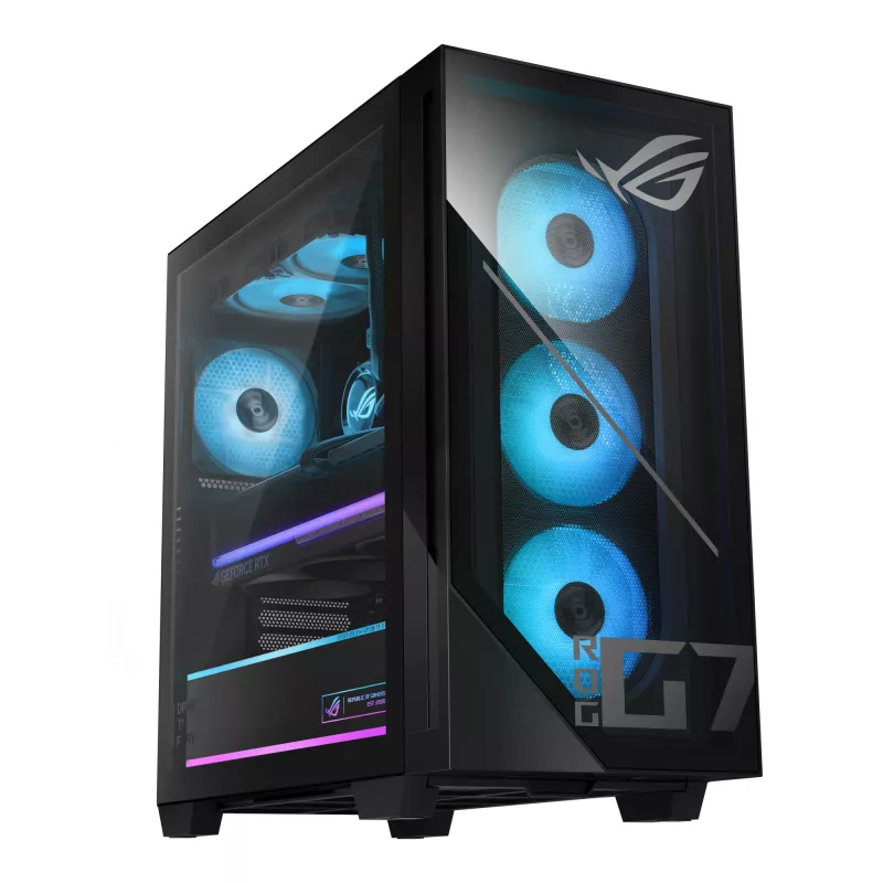 ASUS ROG G700 G700TF-7265KF223W Intel Core Ultra 7 265KF 32 GB DDR5-SDRAM 1 TB SSD NVIDIA GeForce RTX 5070 Windows 11 Home Tornis PC Melns