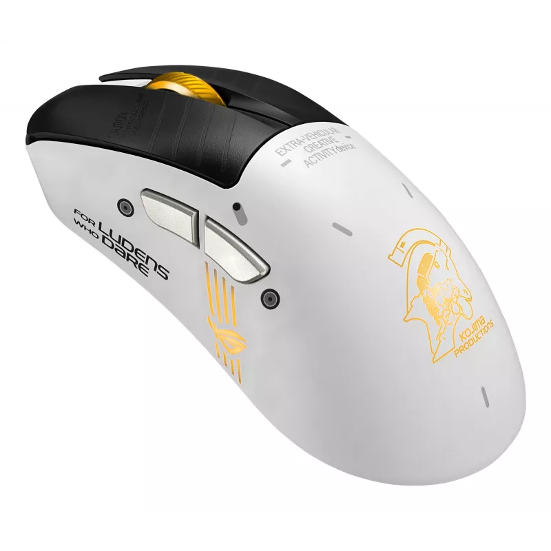 Spēļu pele ASUS ROG Keris II Origin-KJP, labās rokas, optiskā 42 000 DPI, RF bezvadu + Bluetooth + USB-A, 6 pogas, daudzkrāsu