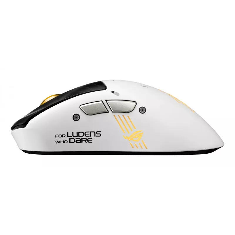 Spēļu pele ASUS ROG Keris II Origin-KJP, labās rokas, optiskā 42 000 DPI, RF bezvadu + Bluetooth + USB-A, 6 pogas, daudzkrāsu