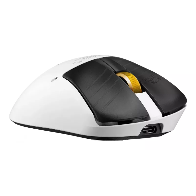 Spēļu pele ASUS ROG Keris II Origin-KJP, labās rokas, optiskā 42 000 DPI, RF bezvadu + Bluetooth + USB-A, 6 pogas, daudzkrāsu