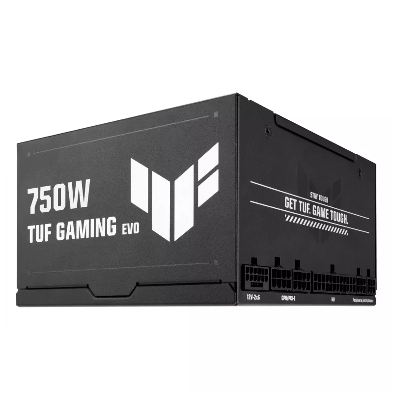 Barošanas bloks ASUS TUF Gaming 750G EVO — 750 W, ATX, 80 PLUS Gold, 20+4‑pin, melna