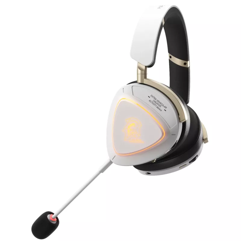 Austiņas ASUS ROG Delta II-KJP — apkārtauss, vadu un bezvadu (Bluetooth), 20–20000 Hz, 325 g, melna/balta