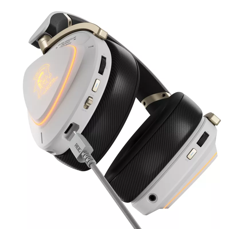 Austiņas ASUS ROG Delta II-KJP — apkārtauss, vadu un bezvadu (Bluetooth), 20–20000 Hz, 325 g, melna/balta