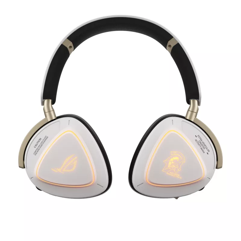 Austiņas ASUS ROG Delta II-KJP — apkārtauss, vadu un bezvadu (Bluetooth), 20–20000 Hz, 325 g, melna/balta