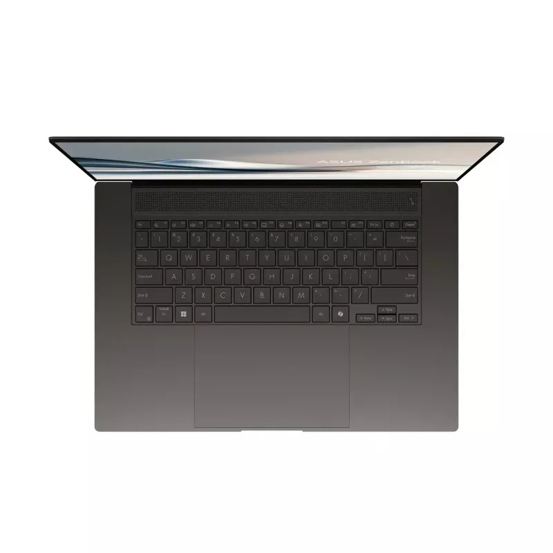 Portatīvais dators ASUS Vivobook S16 UM5606WA — 16 collu OLED 3K (2880×1800) 120Hz, AMD Ryzen AI 9 370HX, 32GB LPDDR5X, 2TB SSD, Windows 11 Pro, Zumaia Gray
