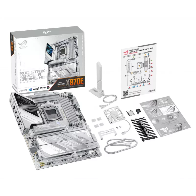 Mātesplate ASUS ROG STRIX X870E-A GAMING WIFI7 NEO — AMD X870E, Socket AM5, ATX, DDR5, 4 DIMM, 256 GB