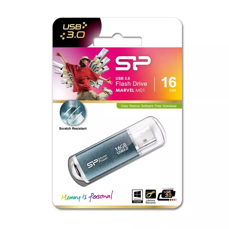 Silicon Power Marvel M01 16GB USB zibatmiņa, USB Type-A, 3.2 Gen 1