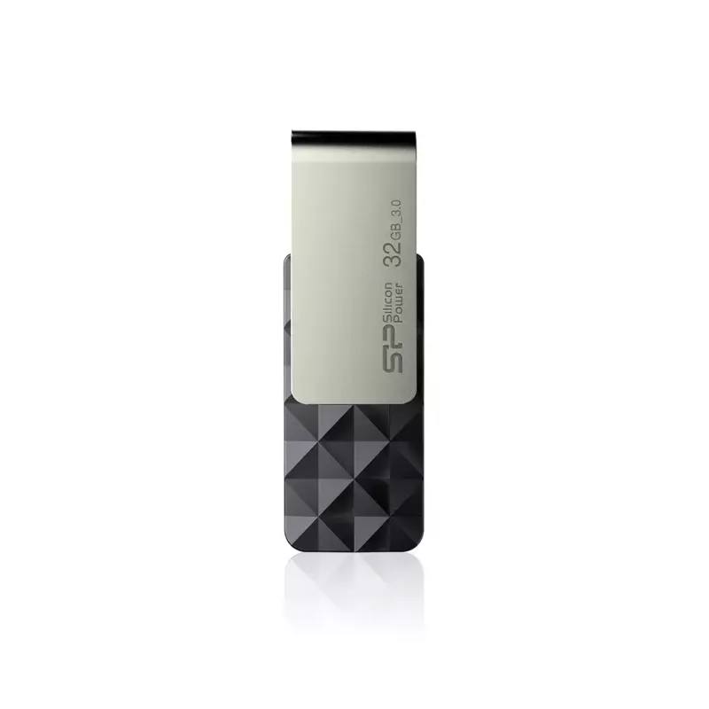 USB zibatmiņa Silicon Power Blaze B30 32 GB, USB A tipa 3.2 Gen 1, melna
